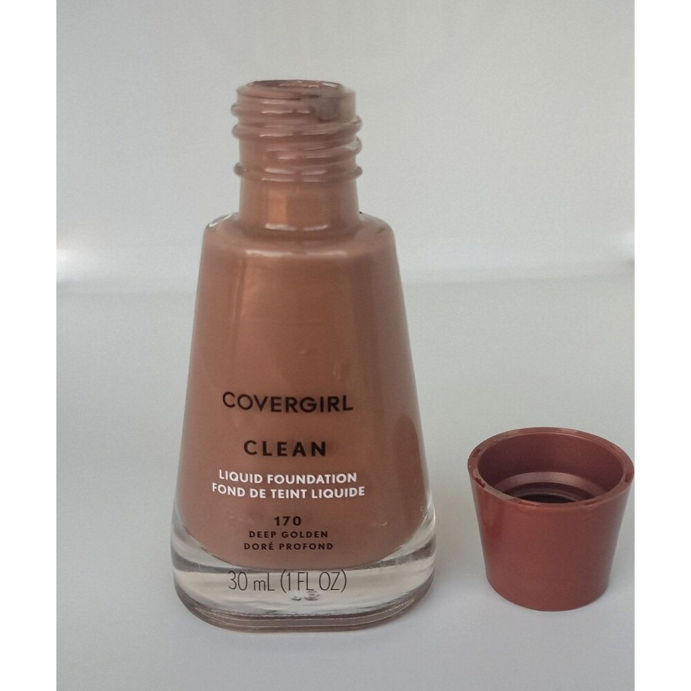 Covergirl Clean Liquid Foundation 170 Deep Golden Natural Lightweight Coverage 1
